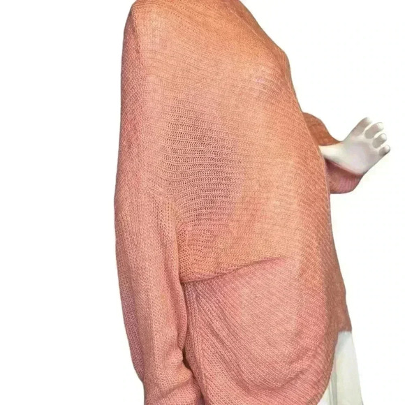 Dip 3 Coral Pink Sweater Slub Knit Top Long Sleeve Size XL. - Picture 4 of 9